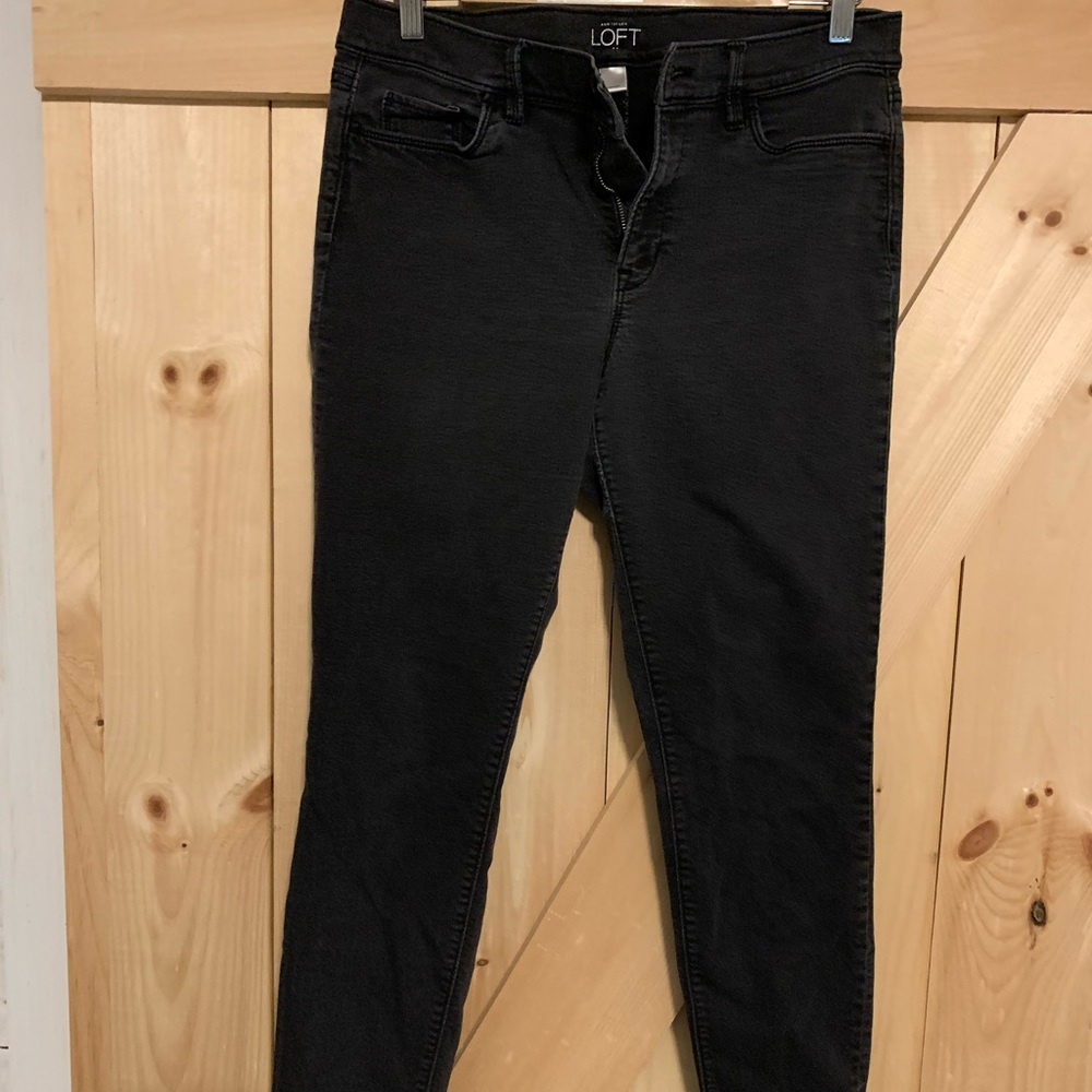 Loft grey super skinny jeans